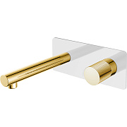 Смеситель для раковины Boheme Stick 125-WG.2 белый/золотой