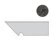 Плитка для ступеней Atlas Concord Италия Aix A0SQ Fumee Battiscopa Sag.Sx. 7,2х30см 0,259кв.м. неполированная