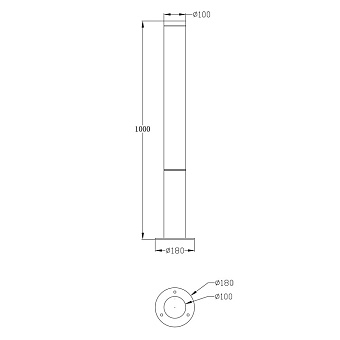 Светильник ландшафтный Maytoni Ginza O041FL-L30B3K 30Вт IP54 LED чёрный