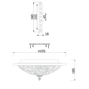 Светильник потолочный Maytoni Aritos C906-CL-04-R 40Вт E27