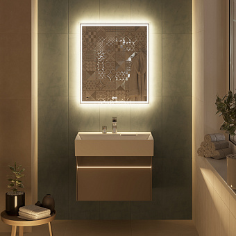 Тумба под раковину подвесная KERAMA MARAZZI Logica LO.70.2.SAN с подсветкой 48х70х40,3см