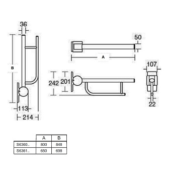 Поручень для ванной IDEAL STANDARD CONTOUR S6360MY 84,7см нержавеющая сталь