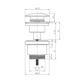 Донный клапан LEMARK LM8500G