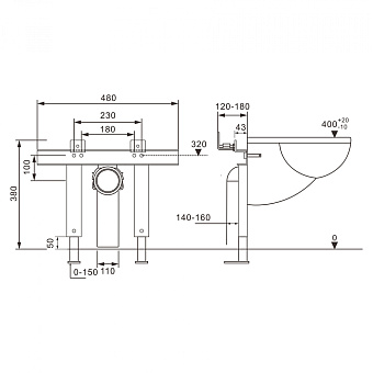Инсталляция для подвесного унитаза Abber AC0102P