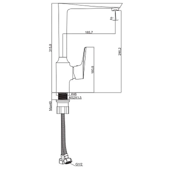 Смеситель для кухни Maxonor MN4073-8 поворотный излив белый