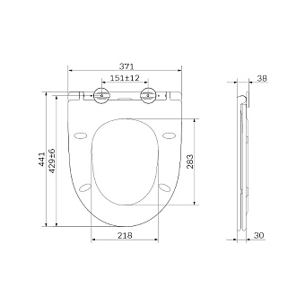 Сиденье для унитаза AM-PM C117853WH с микролифтом