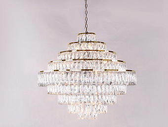 Люстра хрустальная Newport 10120 10125+14/C gold 60Вт 19 лампочек E14