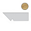 Плитка для ступеней Atlas Concord Италия Exence AMBG Almond Battiscopa Sag.SX 30х7,2см 0,259кв.м. неполированная