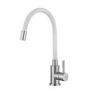 Смеситель для кухни ESKO Snake K44 W гибкий излив матовый никель