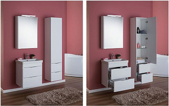 Шкаф зеркальный AQUANET Орлеан 183076 17х59,6х85см с подсветкой