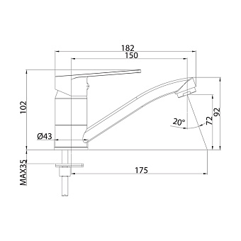 Смеситель для раковины MILARDO Helic HELSBR0M01 хром глянец