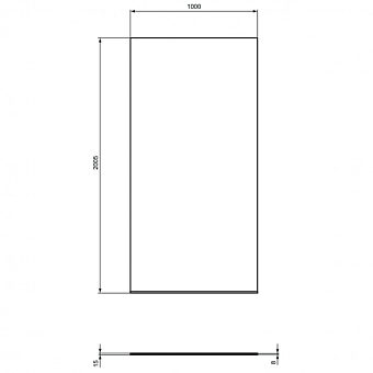 Реверсивная фиксированная панель 100 см Ideal Standard I.Life WetRoom Dual T4875EO