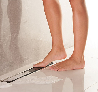 Душевой лоток Pestan 13000351 95х5,55см горизонтальный сток с решёткой и опорами