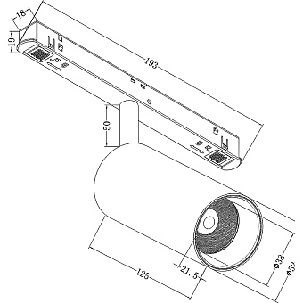 Магнитный трековый светильник Maytoni Focus LED TR032-2-12W4K-S-MG 12Вт LED матовое золото