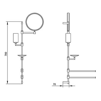 Напольная стойка Bongio T Mix 30054OR00 золотой