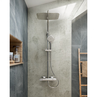 Душевая система IDEAL STANDARD IDEALRAIN LUXE CUBE EVO JET A6986AA chrome