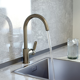 Смеситель для кухни IDDIS Cuba CUBBNFJi05 поворотный излив сатин