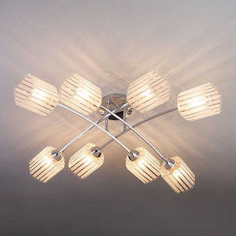 Светильник потолочный Eurosvet RUBY 30125/8 хром 60Вт E27