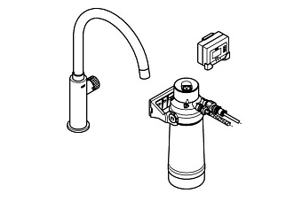Смеситель для кухни GROHE Blue 30387000 высокий излив хром