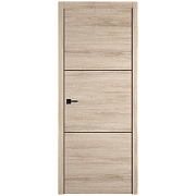 Межкомнатная дверь Владимирская фабрика дверей Urban 2 Sand Vellum Black Mould Экошпон 900х2000мм молдинг