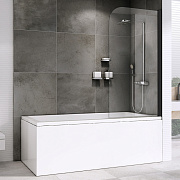 Стеклянная шторка на ванну Abber Ewiges Wasser AG52100B 140х100см
