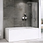 Стеклянная шторка на ванну Abber Ewiges Wasser AG52100B 140х100см