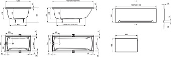 Ванна акриловая RAVAK CLASSIC C531000000 160х70см встраиваемая