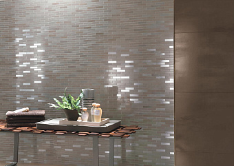 Керамическая мозаика Atlas Concord Италия Dwell 9DBV Silver Mosaico Brick 30,5х30,5см 0,558кв.м.