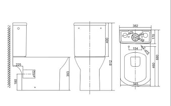 Унитаз напольный SOLE Quadro УТ000036899 безободковый с микролифтом