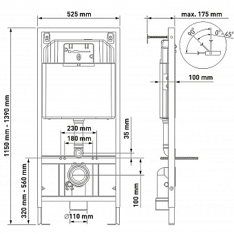 Инсталляция с унитазом BERGES 42436