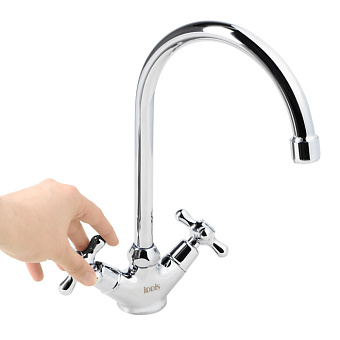 Смеситель для кухни IDDIS Jeals 59000T4C+W04 поворотный излив хром