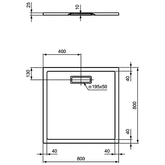 Душевой поддон IDEAL STANDARD ULTRAFLAT NEW T4466V3 80х80см
