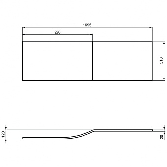 Экран для ванны IDEAL STANDARD CONNECT AIR E108401 170см
