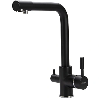 Смеситель для кухни Maxonor MN4352-7 поворотный излив чёрный