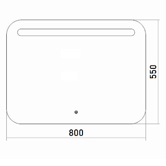 Зеркало Azario Веста LED-00002257 55х80см с антизапотеванием/с подсветкой