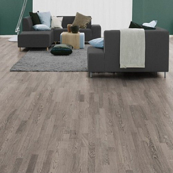 Паркетная доска KARELIA Urban Soul дуб CONCRETE GREY 3S 30111781A7905111 2266х188х14мм 3,41кв.м 3-полосная