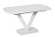 Кухонный стол раскладной AERO 80х140х75см закаленное стекло White Glass
