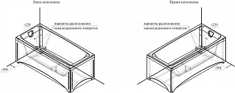 Ванна акриловая RADOMIR (Vannesa) Веста 2-01-0-0-1-242Р 160х70см пристенная