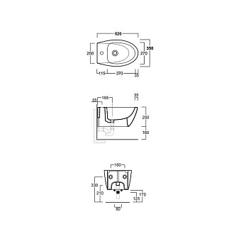 Биде подвесное SIMAS Lft Spazio LFT19 bi*1