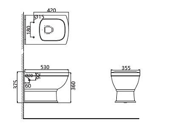 Унитаз подвесной CREO ORLEANS OR1100+OR1001 ободковый с микролифтом