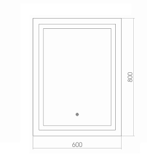 Зеркало Azario РИГА ФР-00001491 80х60см с подсветкой
