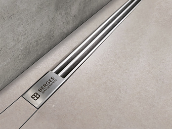 Щелевой душевой трап BERGES SUPER Slim 1200 123х31,2см горизонтальный сток