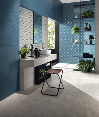 Настенная плитка Atlas Concord Италия Raw A4SX Blue 50х120см 1,8кв.м. матовая