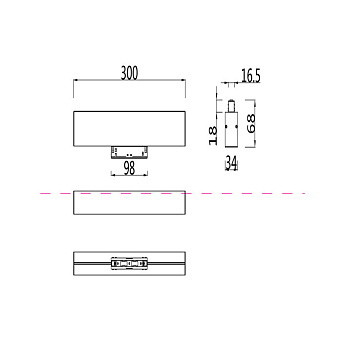 Магнитный трековый светильник Maytoni BASIS TR012-2-7W3K-B 5,8Вт LED чёрный