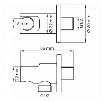 Гигиенический душ WASSERKRAFT Mindel A85056 белый
