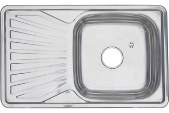 Мойка кухонная MELANA 7848 123 t (*10) 78х48см хром