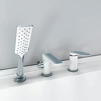 Смеситель для ванны RADOMIR Эдельвейс 1-27-0-0-0-626 белый/хром