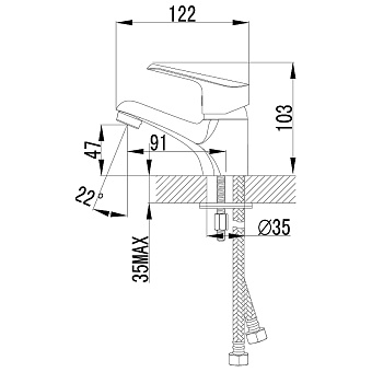 Смеситель для раковины LEMARK Partner LM6556C хром