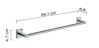 Полотенцедержатель Gedy Fuji FJ21/60(13) хром 64,1см