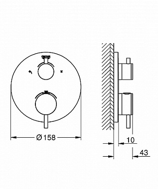 Смеситель для душа GROHE Atrio 24135AL3 сталь